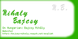 mihaly bajcsy business card